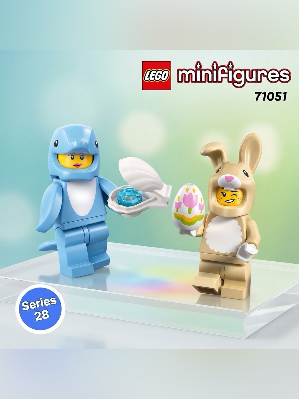 LEGO Series 28 Minifigures (71051) SET Dolphin & Bunny Costume Girl Figures New